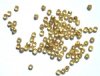 100 2.5mm Ridged Gold Crimps